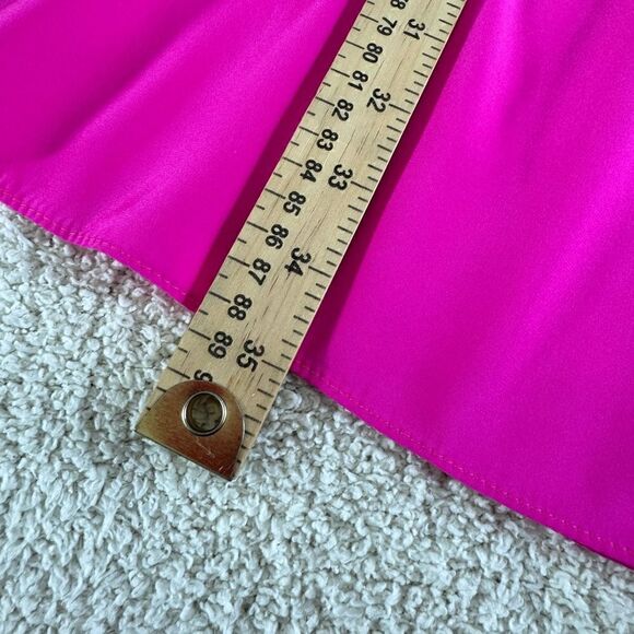Amanda uprichard Dress Womens Size Small Satin Hot  pink silk pullover mini - Picture 6 of 11